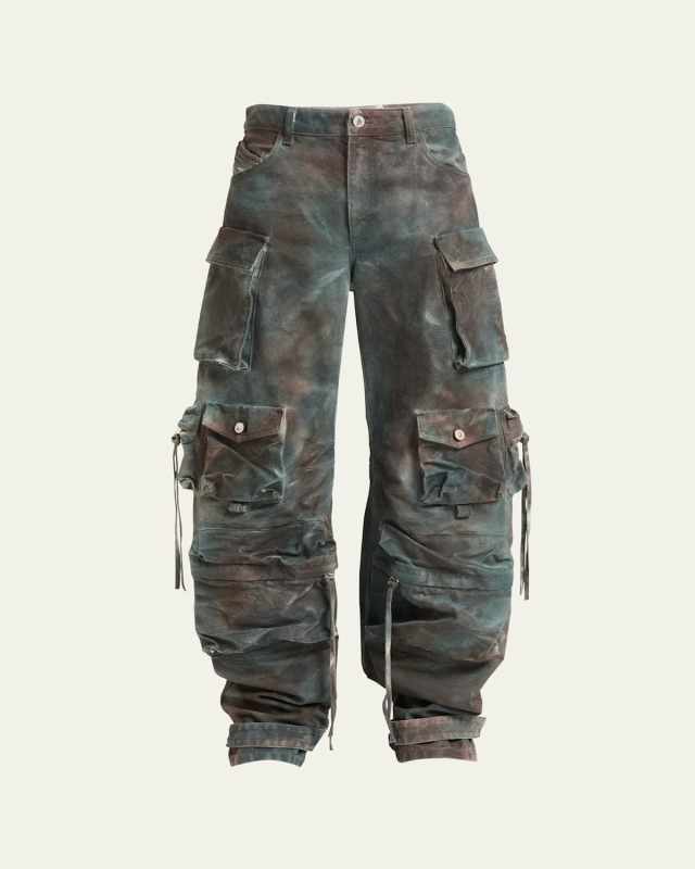 Fern Tie-Dye Long Cargo Pants